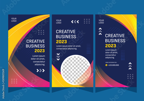 Social media business story collection template design