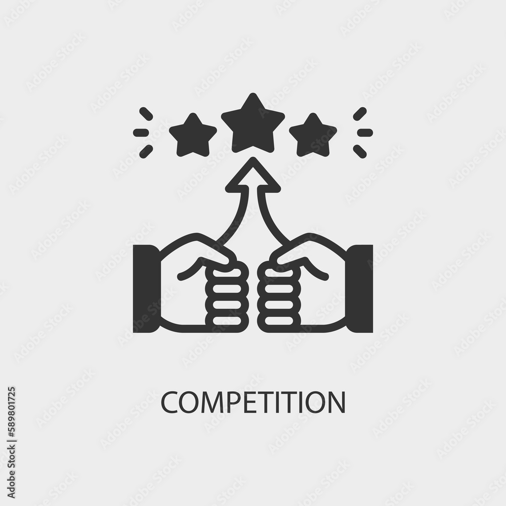 Competition vector icon illustration sign