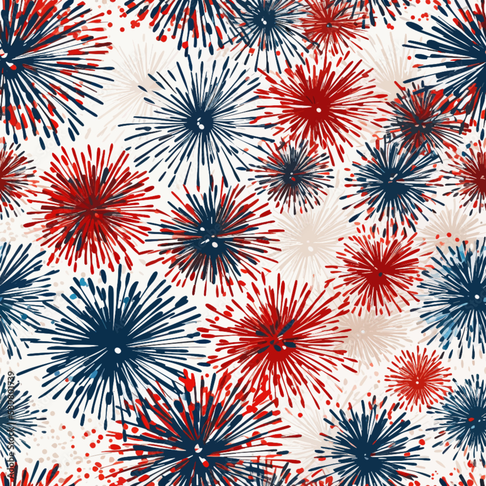 seamless background with fireworks seamless background with fireworks