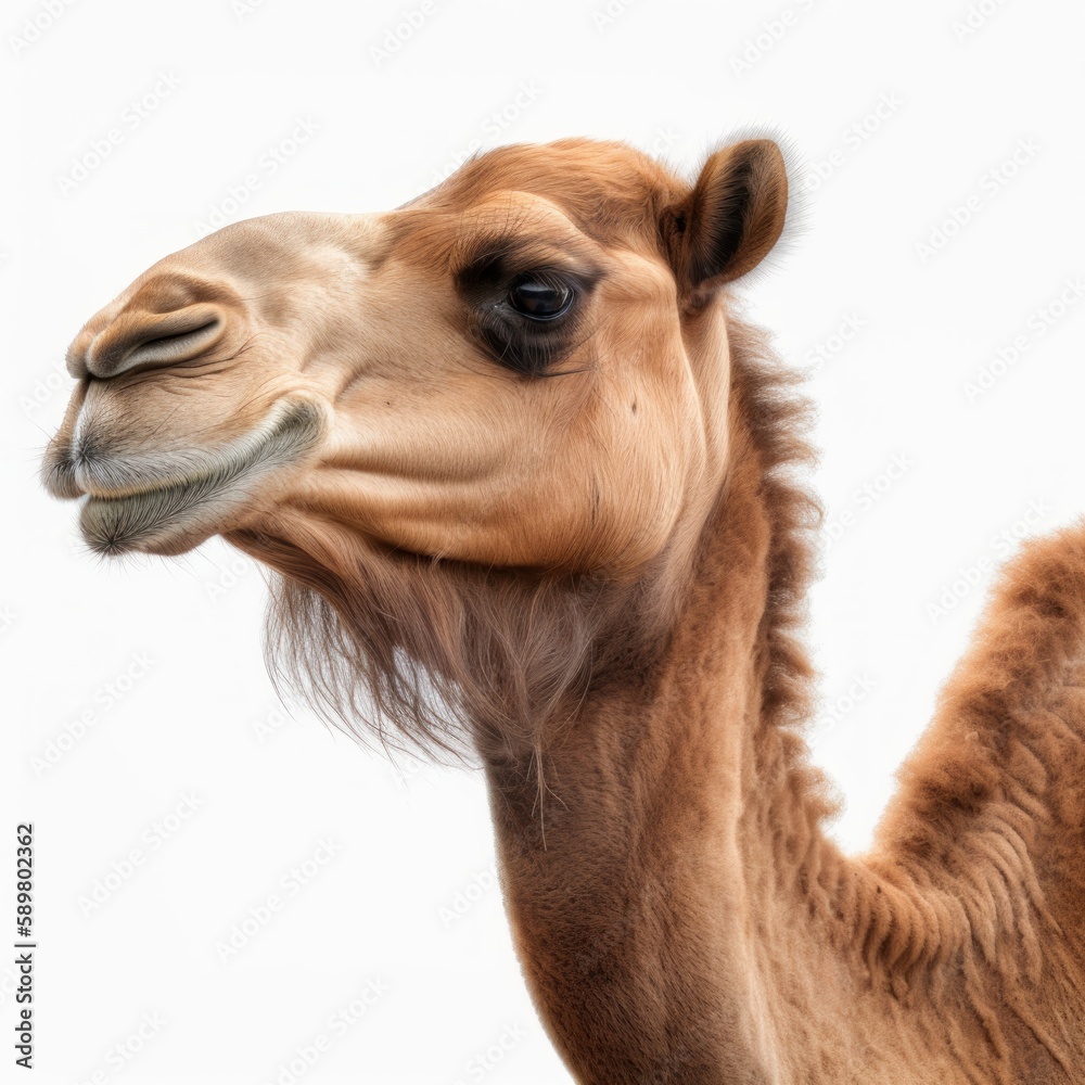 Obraz premium camel isolated on background, generative, ai