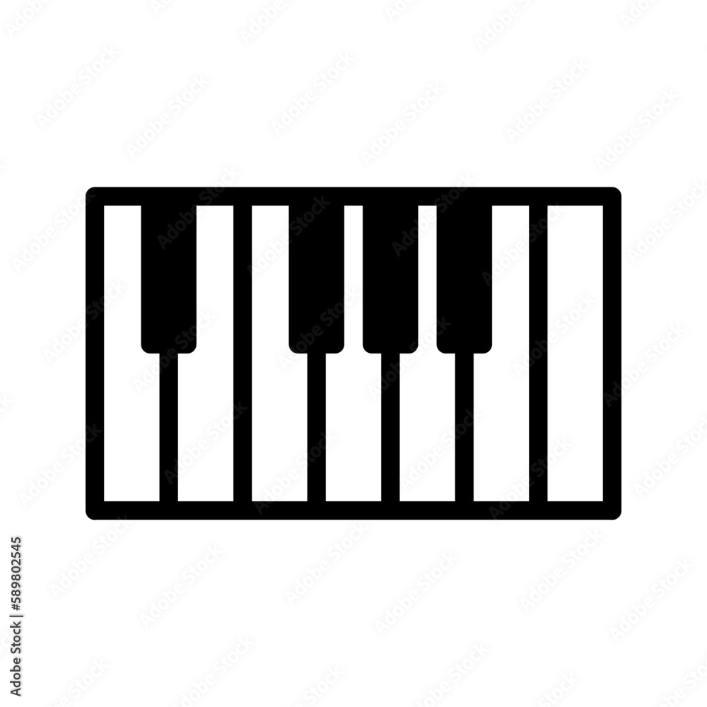 Piano icon vector. piano illustration sign. music symbol. solfeggio logo.