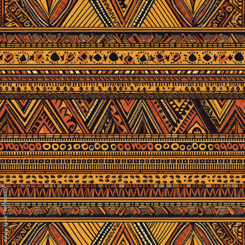 African tribal pattern. Illustration AI Generative. African tribal pattern. Illustration AI Generative.