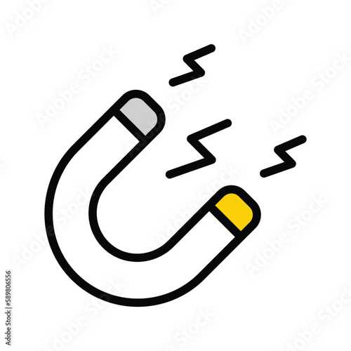 Magnifure glass icon with white background stock illustration