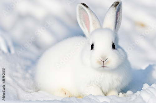 white rabbit in the snow rabbit in snow white rabbit