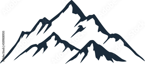 Adventure Mountain Flat Hand Drawn Illustration