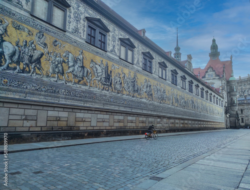 Procession of princes (Fuerstenzug). Dresden, Germany photo