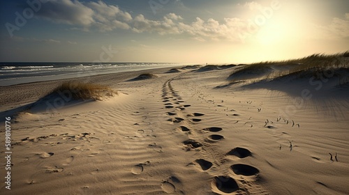 footprints on the sand