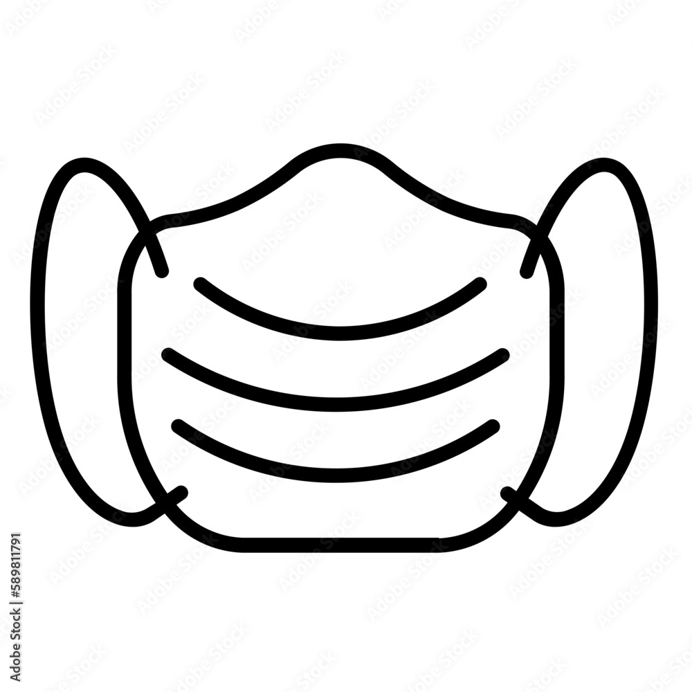 masker protection medical icon Editable Stroke color