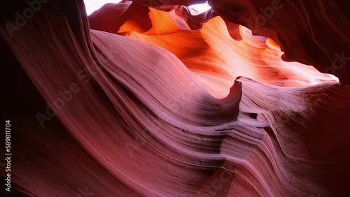 Vibrant slot canyon of Upper Antelope Canyon