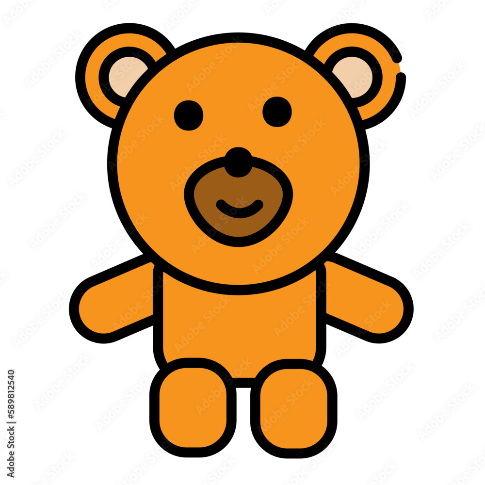 doll bear toy icon doll bear toy icon