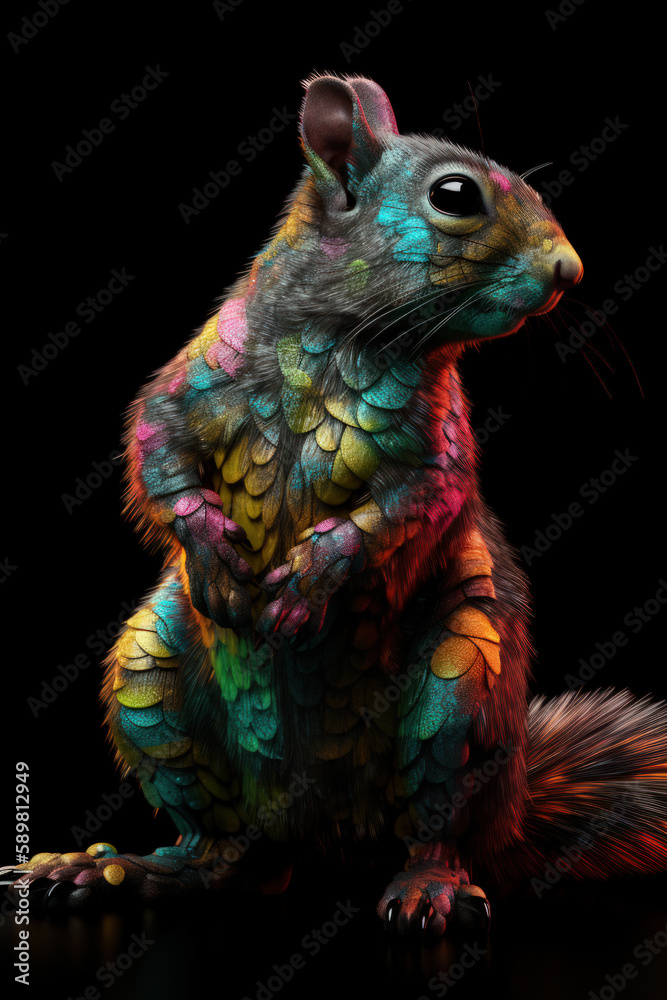 Obraz premium Colorful squirrel