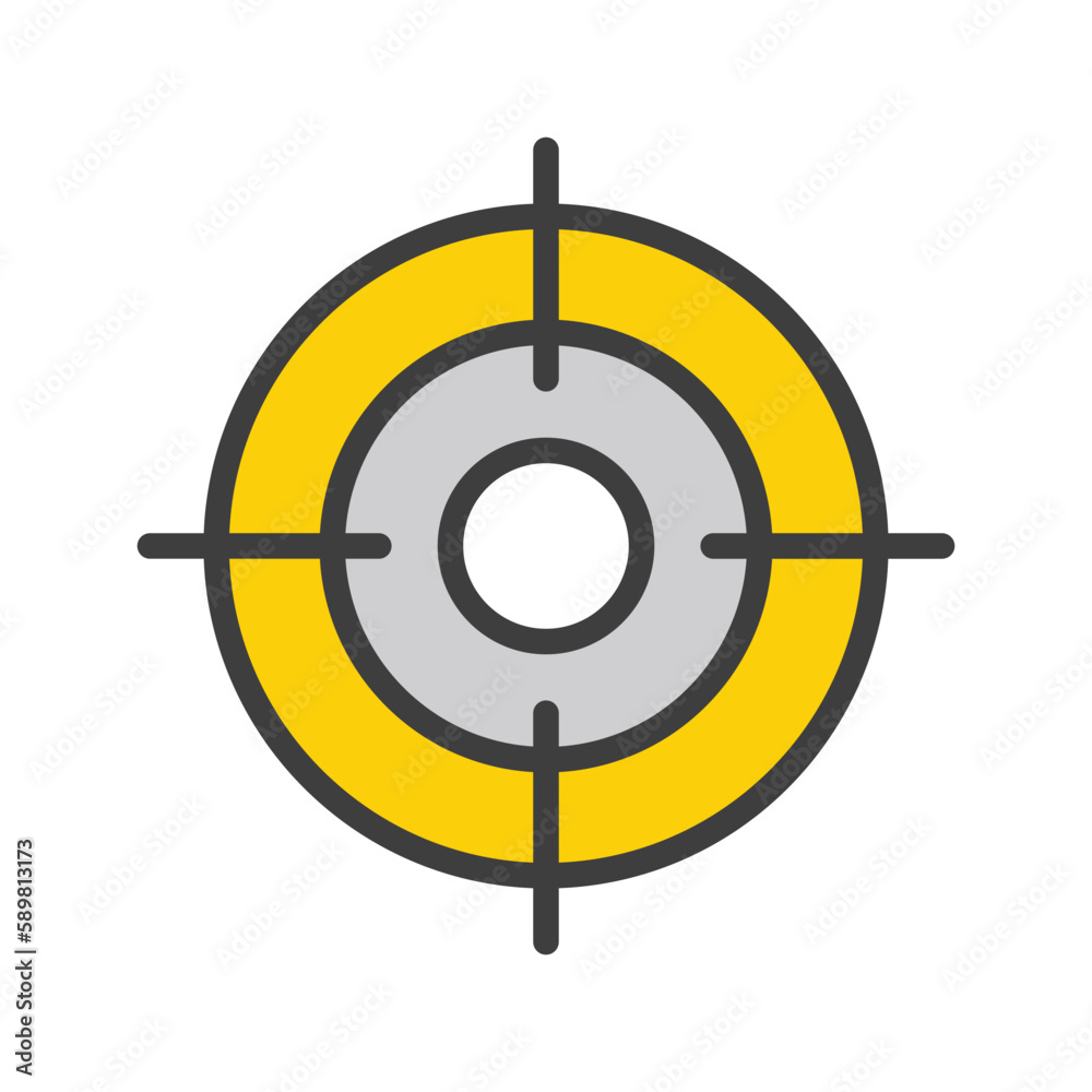 Target icon with white background stock illustration Target icon with white background stock illustration