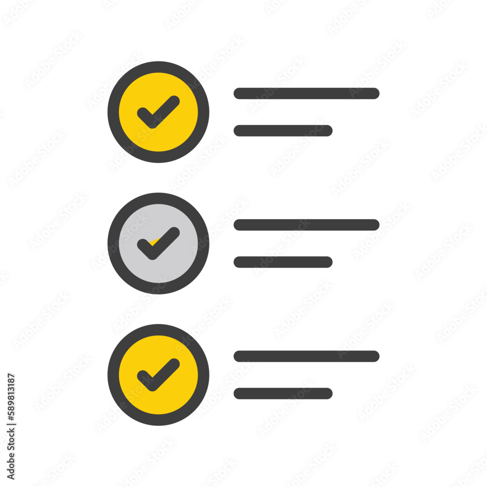 Checklist with white background stock illustration Checklist with white background stock illustration