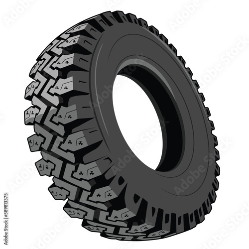 off road car tire vector design
