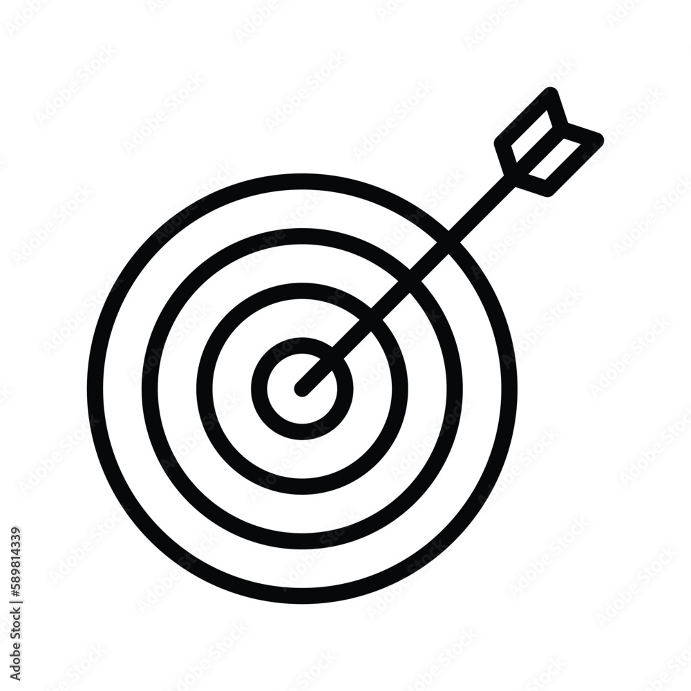 Target icon with white background stock illustration Target icon with white background stock illustration