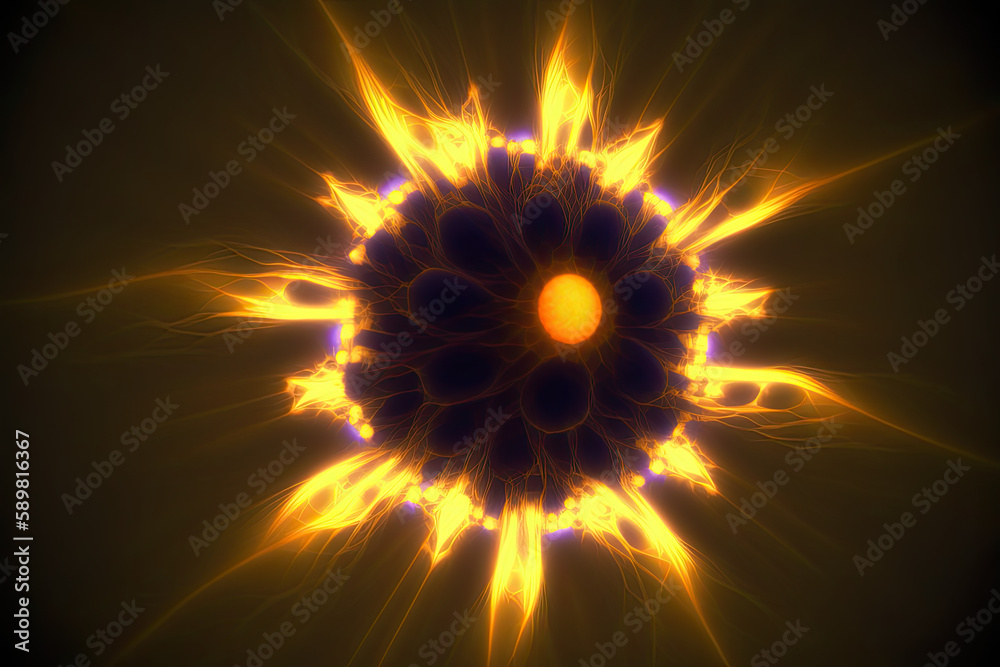 Fototapeta premium explosion of the sun, AI Generative