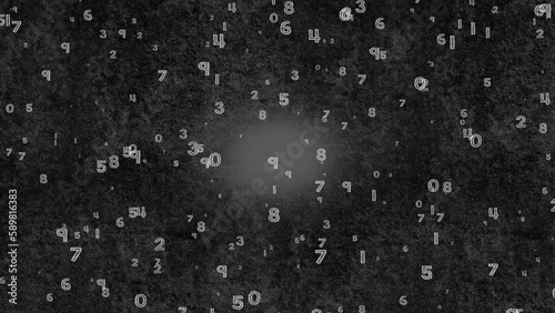 Authentic child hand drawn colorful numbers flying on white background. Ideal as back to school, math, or educational background.