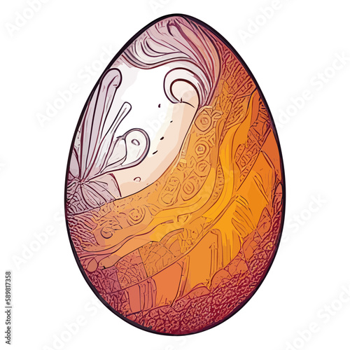 Easter egg vector clipart - Generative AI