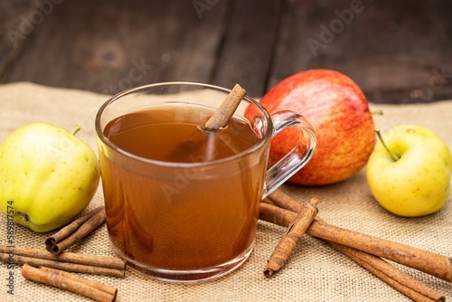 Wallpaper Mural Glass with Apple Cider on table Torontodigital.ca