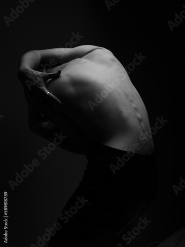 person in a black shirt