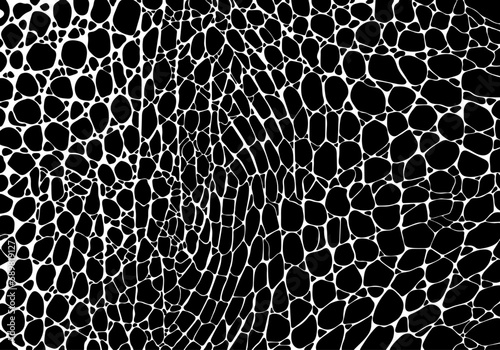 Vector black crocodile print pattern seamless. Crocodile skin abstract for printing, cutting, and crafts Ideal for mugs, stickers, stencils, web, cover, wall stickers, home decorate and more.