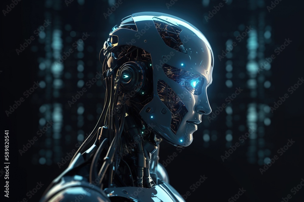 AI Artificial or machine intelligence concept. AI Artificial or machine intelligence concept.