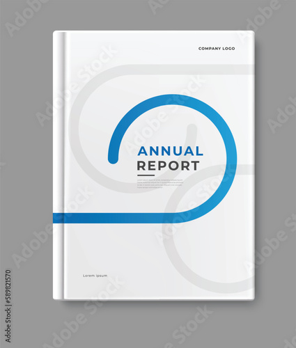 business annual report template cover design