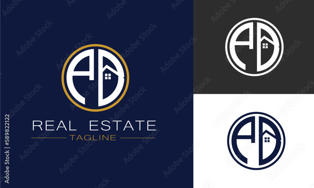 Initial Letter AD Circle Real Estate Logo
Initial Letter AD Circle Real Estate Logo
