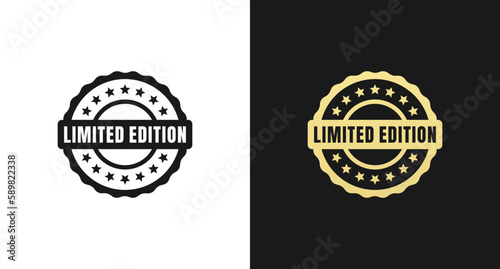 Limited edition label or Limited edition stamp vector isolated in flat style. The best Limited edition label for product packaging design element. Limited edition stamp vector isolated. photo