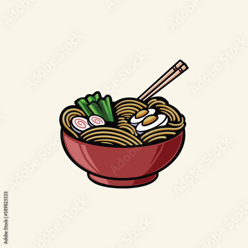 ramen food vector