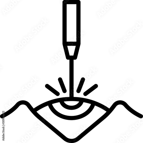 Ophthalmology. Lasik vision correction. Vector illustration.