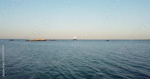 Little Compton, RI USA - Early morning video of the Sakonnet Point Light photo