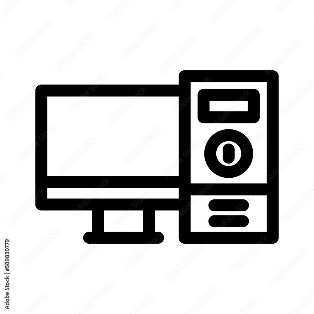 gaming pc icon or logo isolated sign symbol vector illustration - high quality black style vector icons gaming pc icon or logo isolated sign symbol vector illustration - high quality black style vector icons