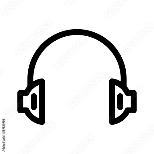 headset icon or logo isolated sign symbol vector illustration - high quality black style vector icons