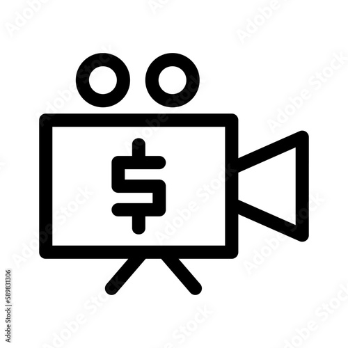 monetize stream icon or logo isolated sign symbol vector illustration - high quality black style vector icons