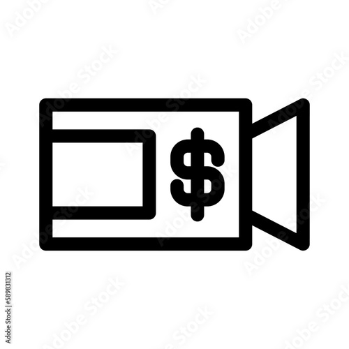 monetize stream icon or logo isolated sign symbol vector illustration - high quality black style vector icons