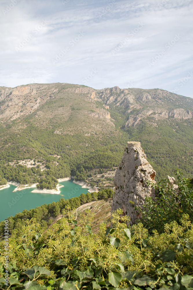 Aixorta Mountain Range and Reservoir; Guadalest; Alicante; Spain