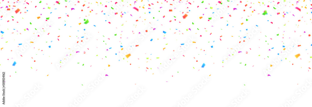 Vector confetti png. Multi-colored tinsel, confetti fall from the sky on a transparent background. Multicolored confetti png. holiday, birthday.