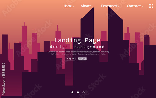 Abstract Banner Background Image, Landing Page Background, Skyscraper Pattern