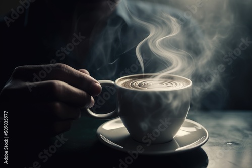 Cup of Steaming Hot Coffee