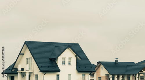 The roof of a private house