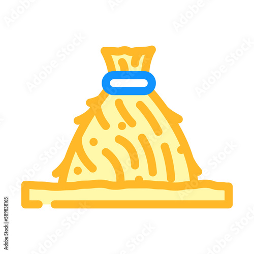 large sheaf ears of wheat harvest color icon vector illustration