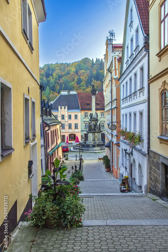 Street in Loket, Czech republic © borisb17