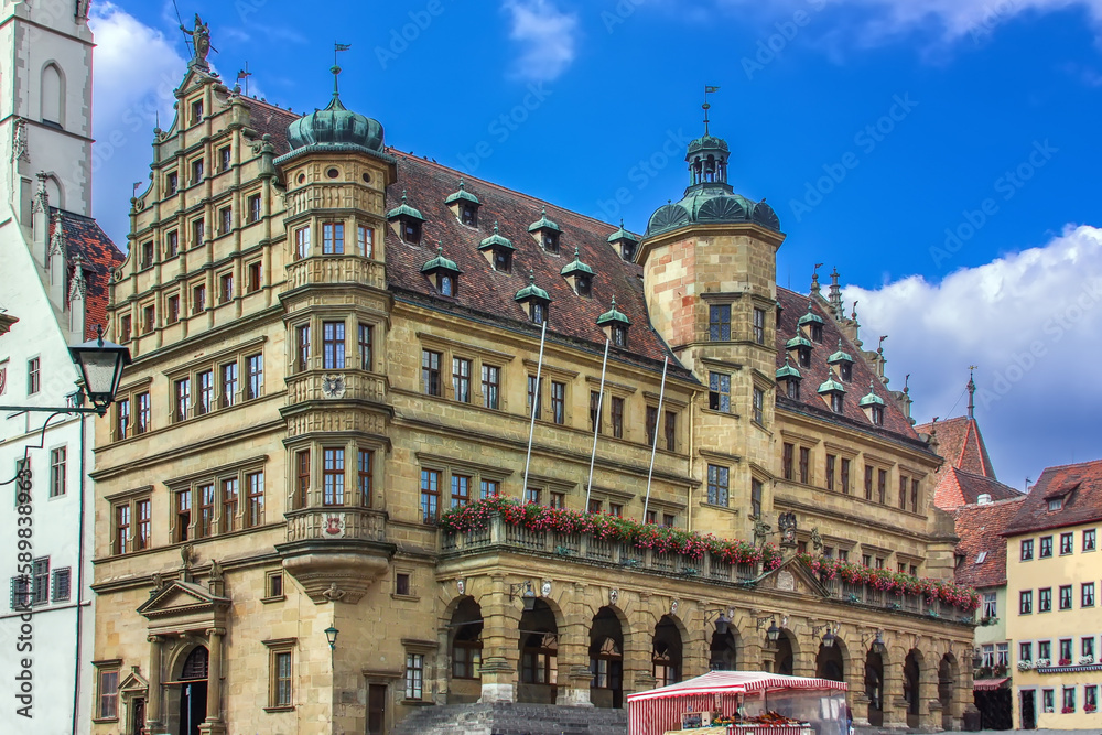 Town hall of Rothenburg ob der Tauber, Germany