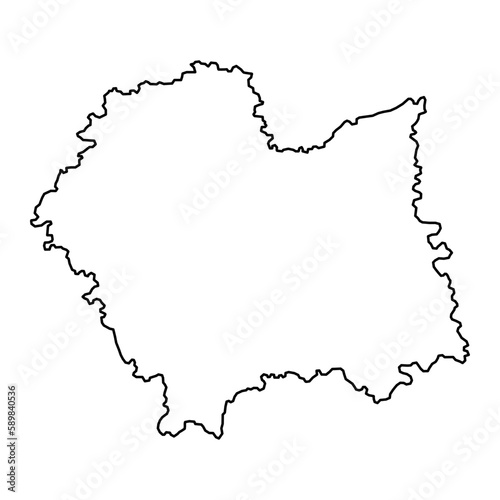 Lesser Poland Voivodeship map, province of Poland. Vector illustration.