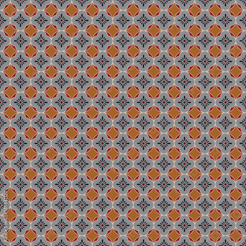 Abstract circle shape geometric motif pattern