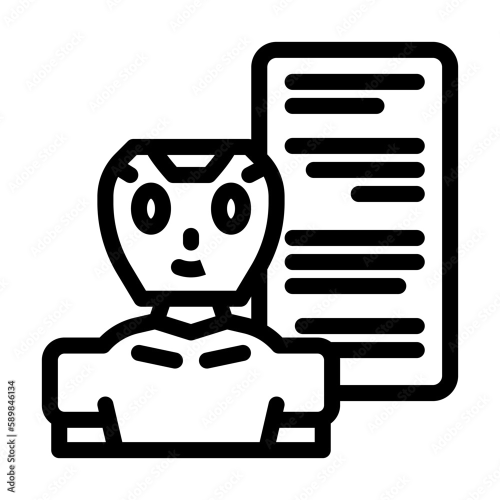 talk chat bot line icon vector illustration talk chat bot line icon vector illustration
