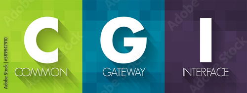 CGI Common Gateway Interface - provides the middleware between www servers and external databases and information sources, acronym text concept background