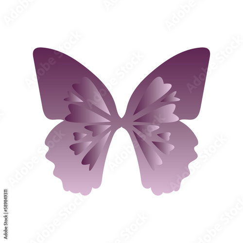 Beautiful butterfly vector art illustration.