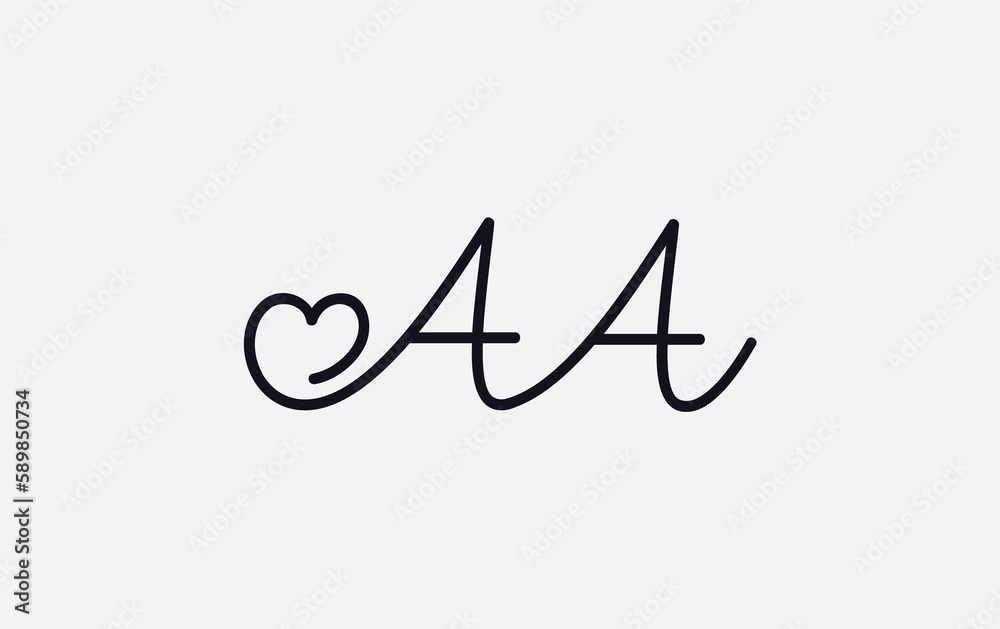 Obraz premium Heart Logo icon symbol design with Letter. Love font circle sign. love logo and heart font design symbol
